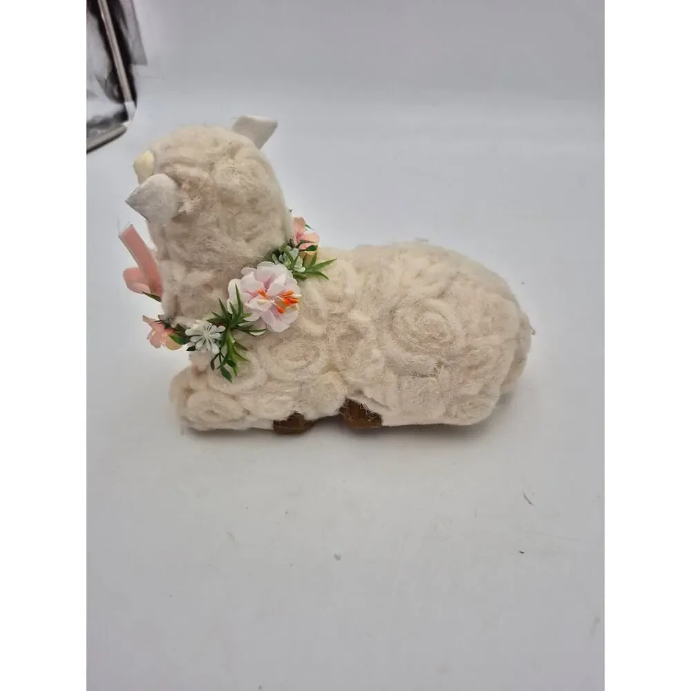 Resin Lambs W/Floral Garland‎ by Valerie Parr Hill "RARE' NIB - Picture 10 of 12